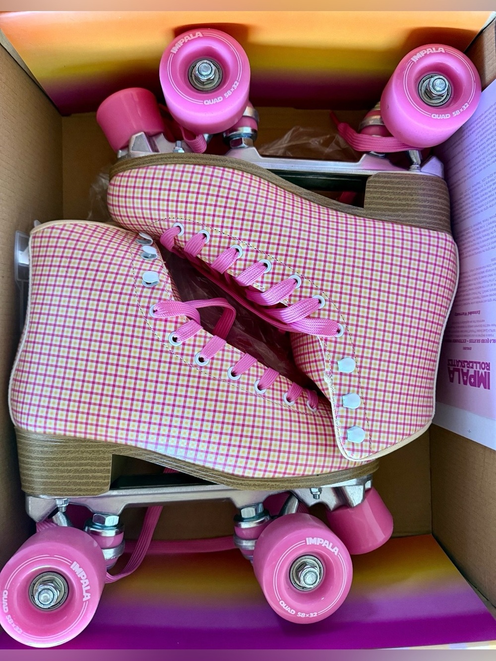 Impala Skates Pink Plaid Roller Skate - Classic High-Top